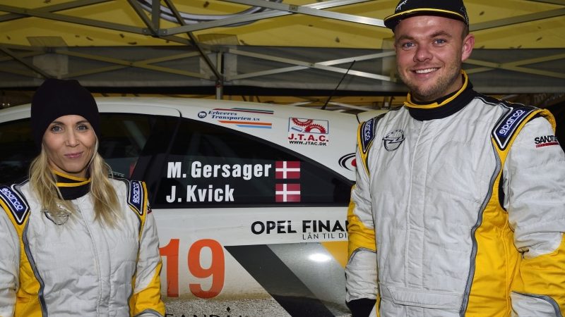 Rallycodriveren Jeannette Kvick fra Slagelse og Marco Gersager fra Rødovre