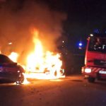To biler sat i brand på Egersundvej ved Motalavej