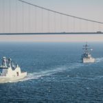 Fregatten Esbern Snare træner med NATO-allierede